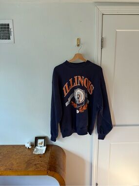 Vintage Illinois sweatshirt collegiate style size xl but fits like a m/l